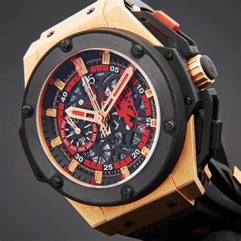 hublot 716.om.1129.rx.man11|Hublot King Gold Skeleton Dial Chronograph Black Rubber Men .